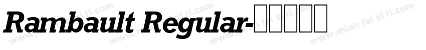Rambault Regular字体转换